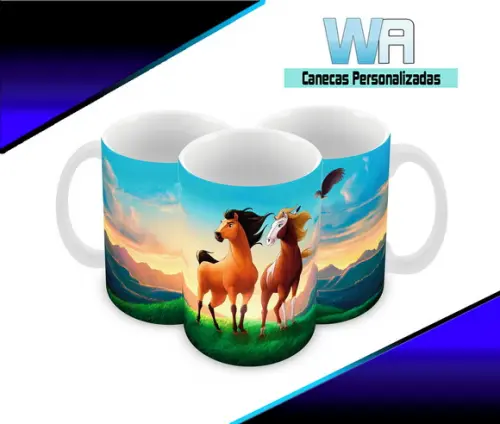 Caneca Polímero Spirit o Corcel Indomável Personalizada