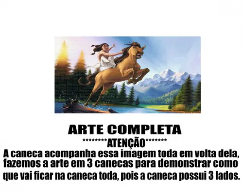 Caneca Polímero Spirit o Corcel Indomável Personalizada