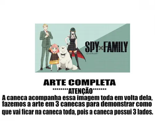 Caneca Polímero Spy x Family Personalizada