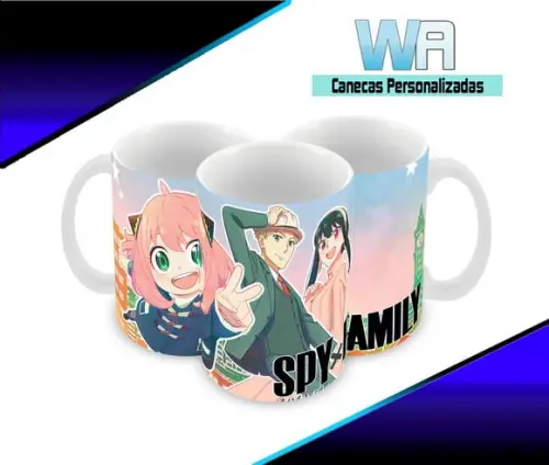 Caneca Polímero Spy x Family Personalizada
