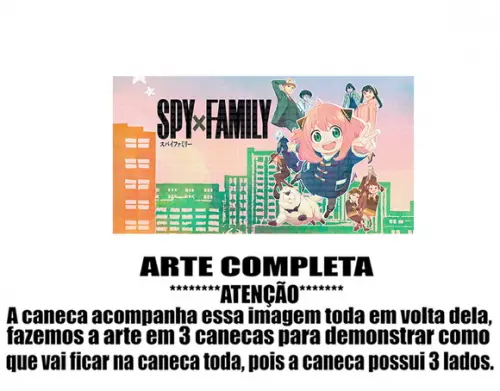 Caneca Polímero Spy x Family Personalizada