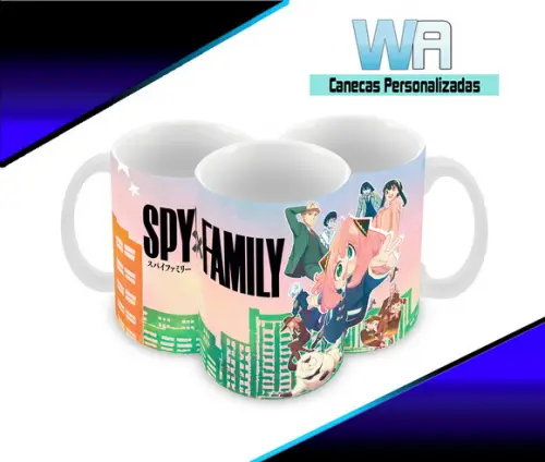 Caneca Polímero Spy x Family Personalizada