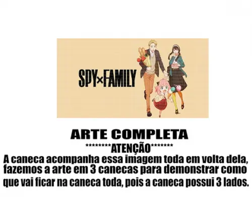 Caneca Polímero Spy x Family Personalizada