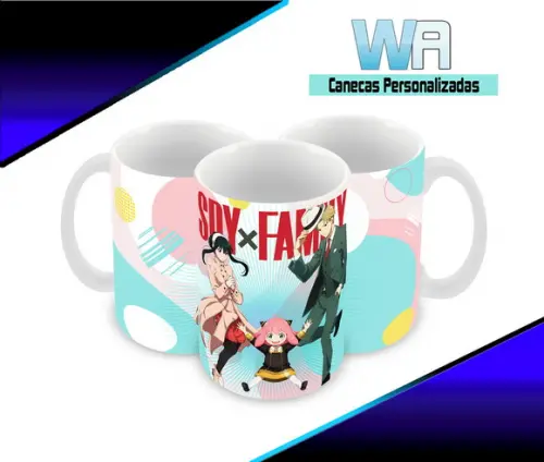 Caneca Polímero Spy x Family Personalizada