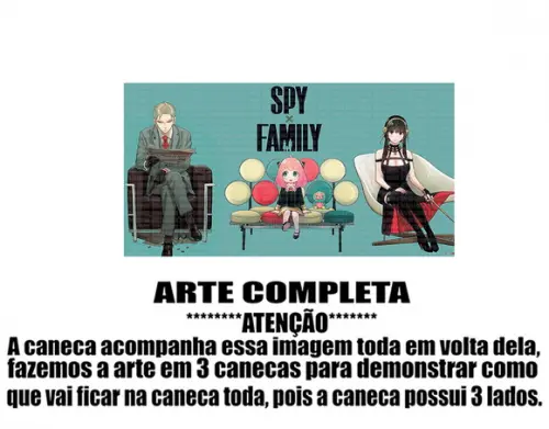 Caneca Polímero Spy x Family Personalizada
