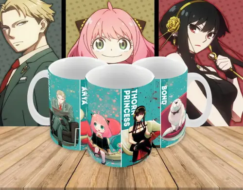Caneca Polímero Spy x Family Personalizada