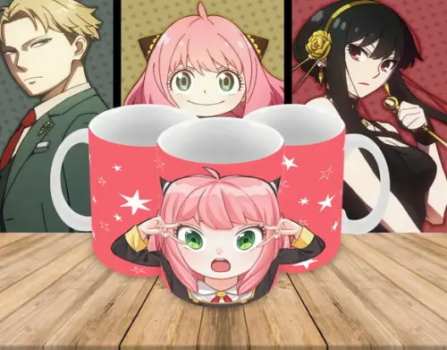 Caneca Polímero Spy x Family Personalizada
