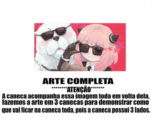 Caneca Polímero Spy x Family Personalizada