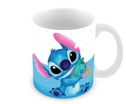 Caneca Polímero Stitch Nome e Idade Personalizada