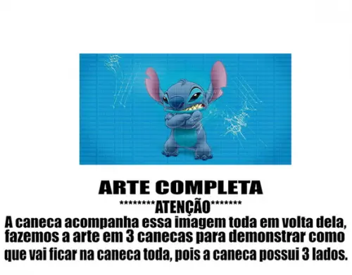 Caneca Polímero Stitch Personalizada
