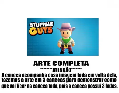 Caneca Polímero Stumble Guys Personalizada