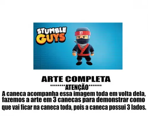 Caneca Polímero Stumble Guys Personalizada