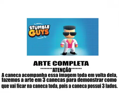 Caneca Polímero Stumble Guys Personalizada