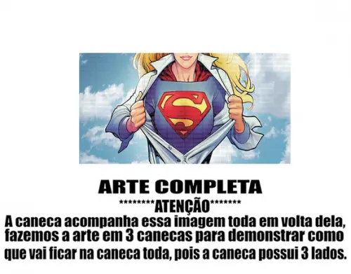 Caneca Polímero Super Girl Personalizada