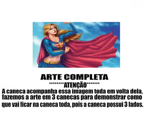 Caneca Polímero Super Girl Personalizada