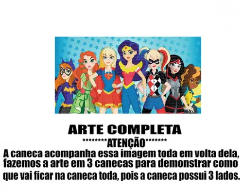 Caneca Polímero Super Heroínas Personalizada