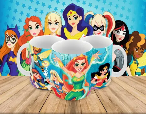 Caneca Polímero Super Heroínas Personalizada