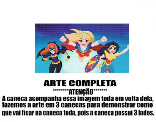 Caneca Polímero Super Heroínas Personalizada