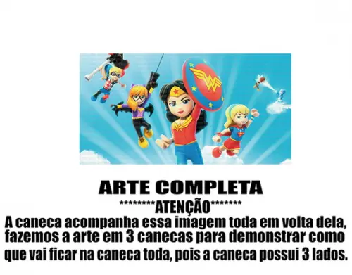 Caneca Polímero Super Heroínas Personalizada