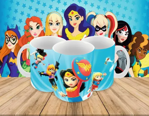 Caneca Polímero Super Heroínas Personalizada