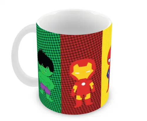 Caneca Polímero Super Heróis Baby Personalizada