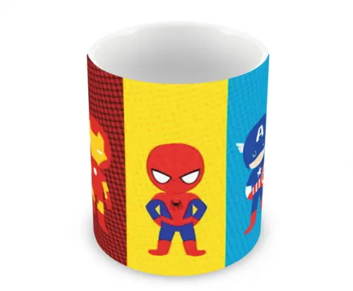Caneca Polímero Super Heróis Baby Personalizada