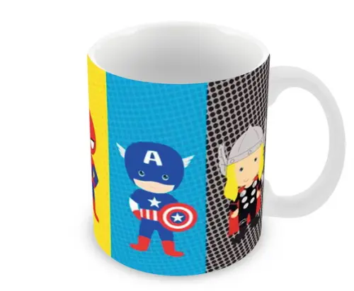 Caneca Polímero Super Heróis Baby Personalizada