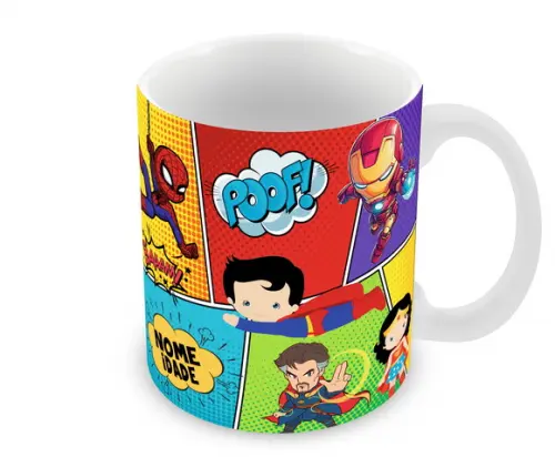 Caneca Polímero Super Heróis Baby Personalizada