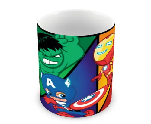 Caneca Polímero Super Heróis Baby Personalizada