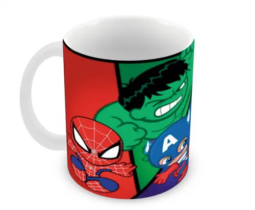 Caneca Polímero Super Heróis Baby Personalizada