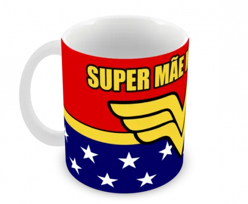 Caneca Polímero Super Mãe Maravilhosa Personalizada