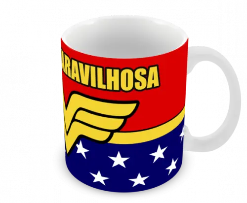 Caneca Polímero Super Mãe Maravilhosa Personalizada