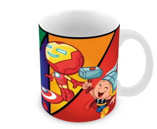 Caneca Polímero Super Heróis Baby Personalizada