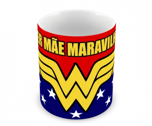 Caneca Polímero Super Mãe Maravilhosa Personalizada