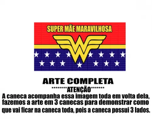 Caneca Polímero Super Mãe Maravilhosa Personalizada