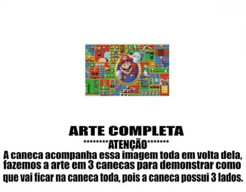 Caneca Polímero Super Mario Personalizada