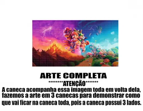 Caneca Polímero Super Mario Personalizada