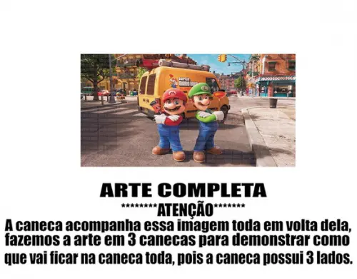 Caneca Polímero Super Mario Personalizada