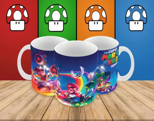 Caneca Polímero Super Mario Personalizada