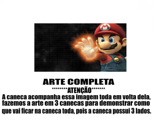 Caneca Polímero Super Mario Personalizada