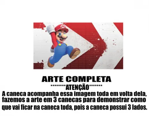 Caneca Polímero Super Mario Personalizada