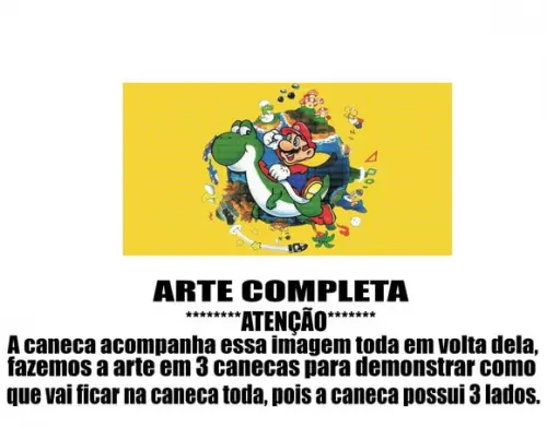 Caneca Polímero Super Mario Personalizada
