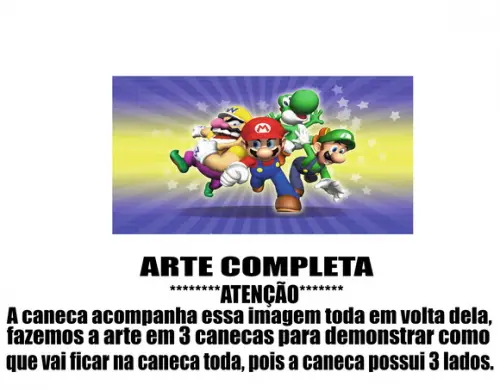 Caneca Polímero Super Mario Personalizada