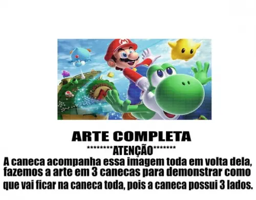 Caneca Polímero Super Mario Personalizada