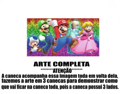 Caneca Polímero Super Mario Personalizada