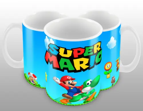Caneca Polímero Super Mario Personalizada
