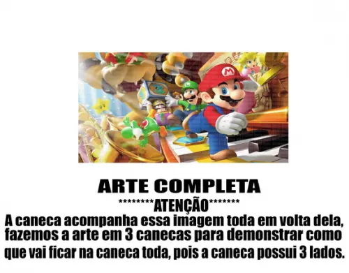 Caneca Polímero Super Mario Personalizada