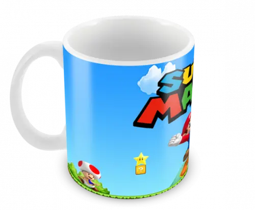 Caneca Polímero Super Mario Personalizada