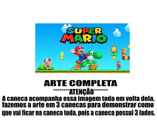 Caneca Polímero Super Mario Personalizada