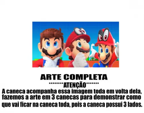 Caneca Polímero Super Mario Personalizada
